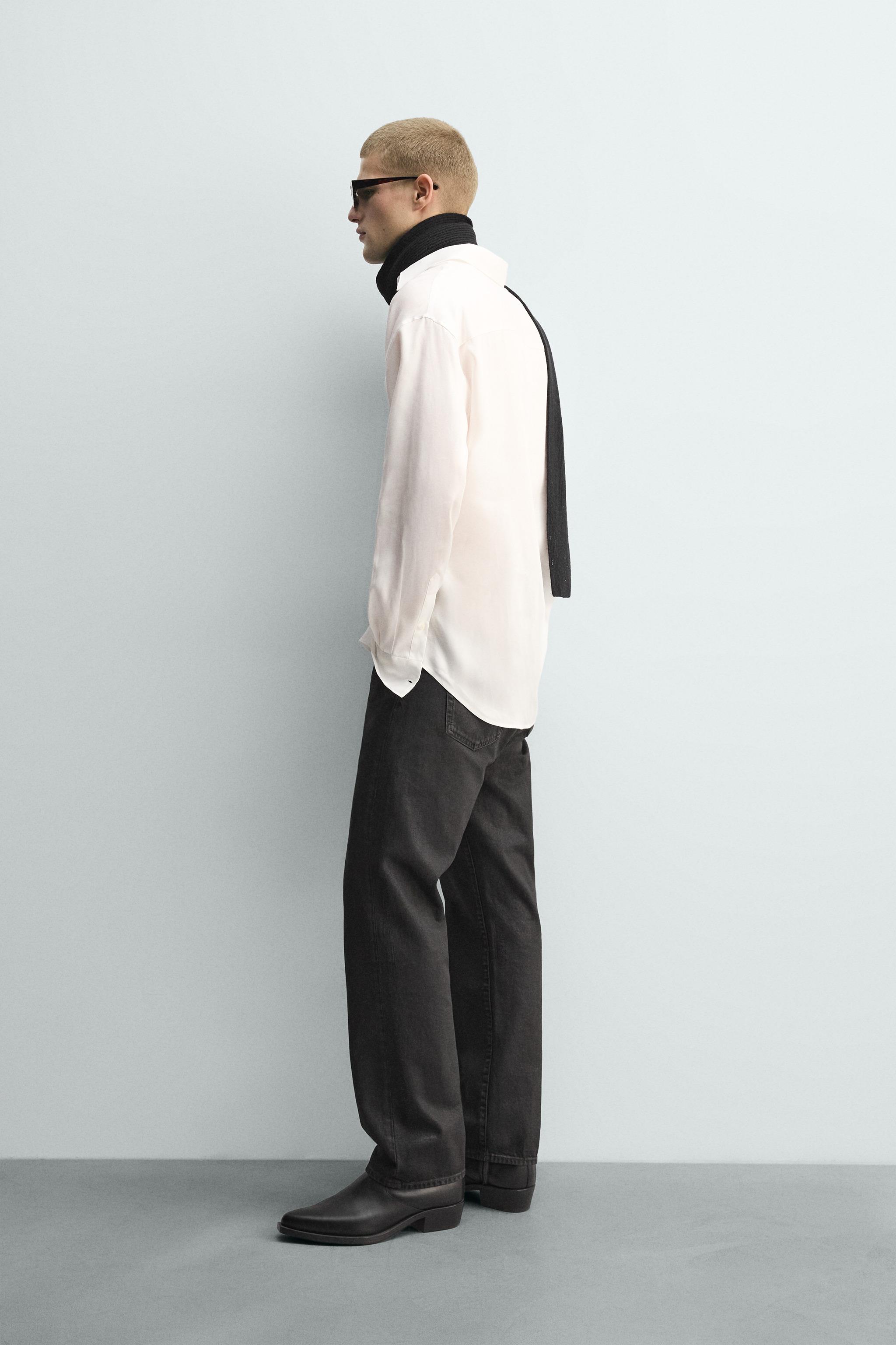 FLOWY TIE SHIRT
